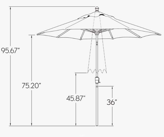 5 Foot Market Umbrella